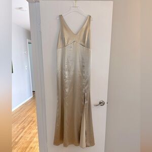 Birdy Grey Bridesmaids Dress in Neutral Champagne. Size XL runs super small